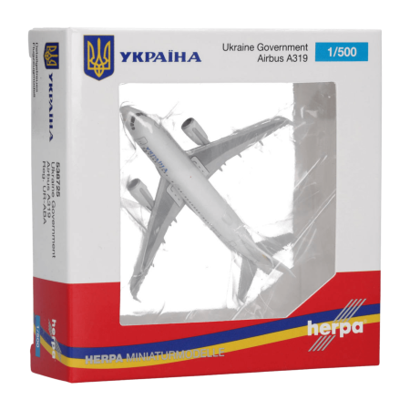 Herpa Wings Flugzeugmodell Ukraine Government Airbus A319 ACJ (1:500)